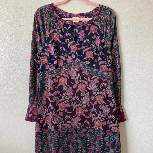 Cabi Dress Womens Size Medium Red Purple Festive 3675 Maxi Floral Mixed Print - Picture 4 of 13